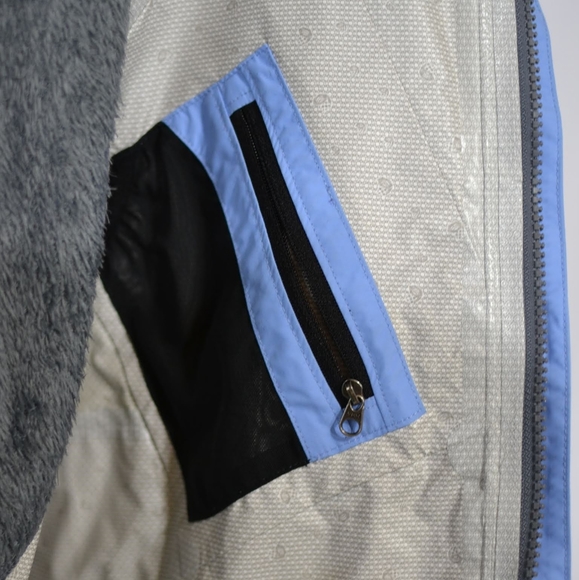 Beauty Mountain Hardwear Descent DT Hybrid Fleece Lined Light Blue Ski Jacket L - Picture 10 of 15